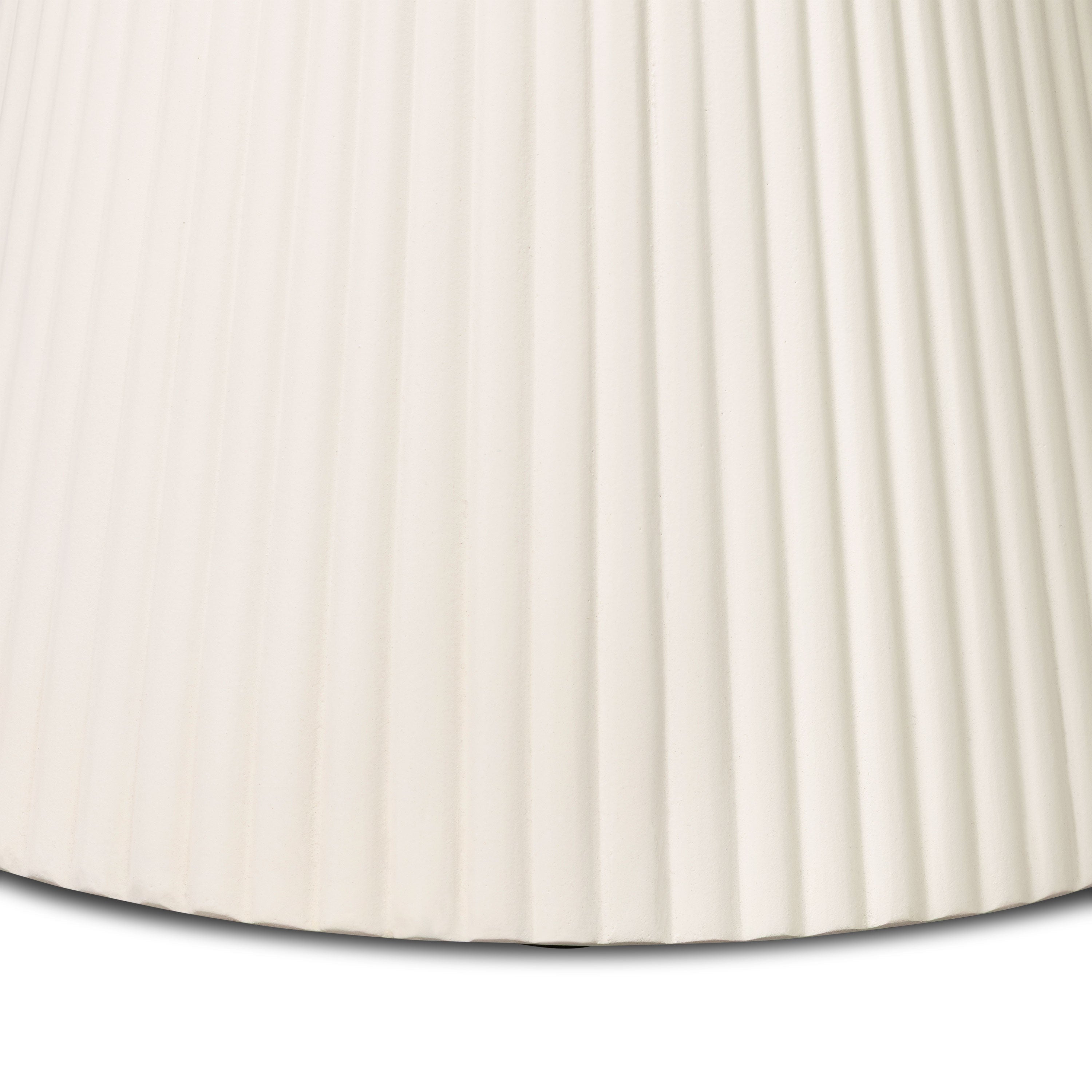 Modern Almond White Side Table with Weather-Resistant Build