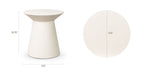 Table d'appoint moderne blanc amande avec conception résistante aux intempéries