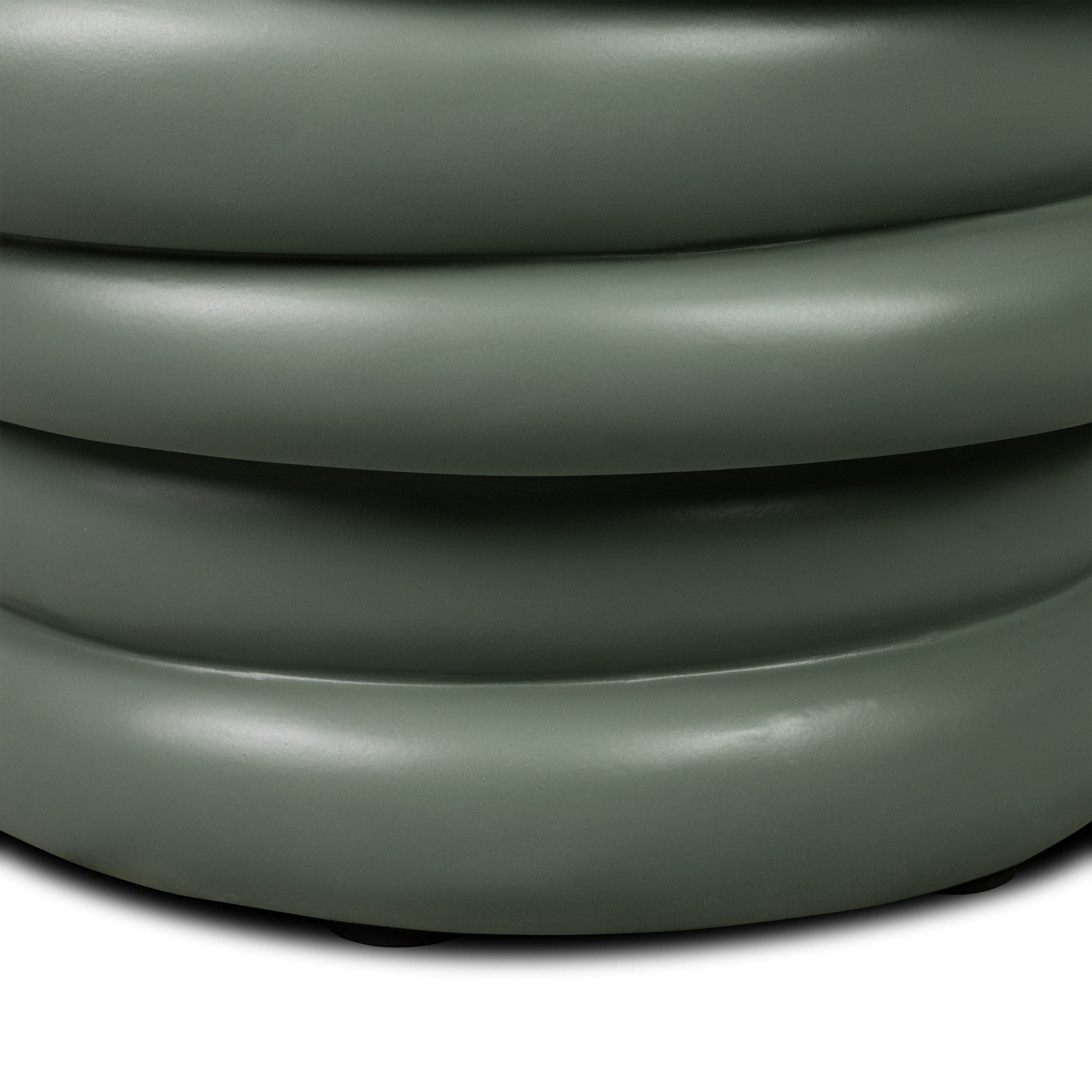 Modern Salvia Green Side Table with Weather-Resistant Build