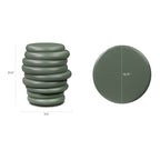 Table d'appoint moderne Salvia verte avec fabrication résistante aux intempéries