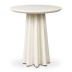 Table d'appoint moderne blanc amande avec fabrication résistante aux intempéries