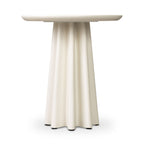 Table d'appoint moderne blanc amande avec fabrication résistante aux intempéries