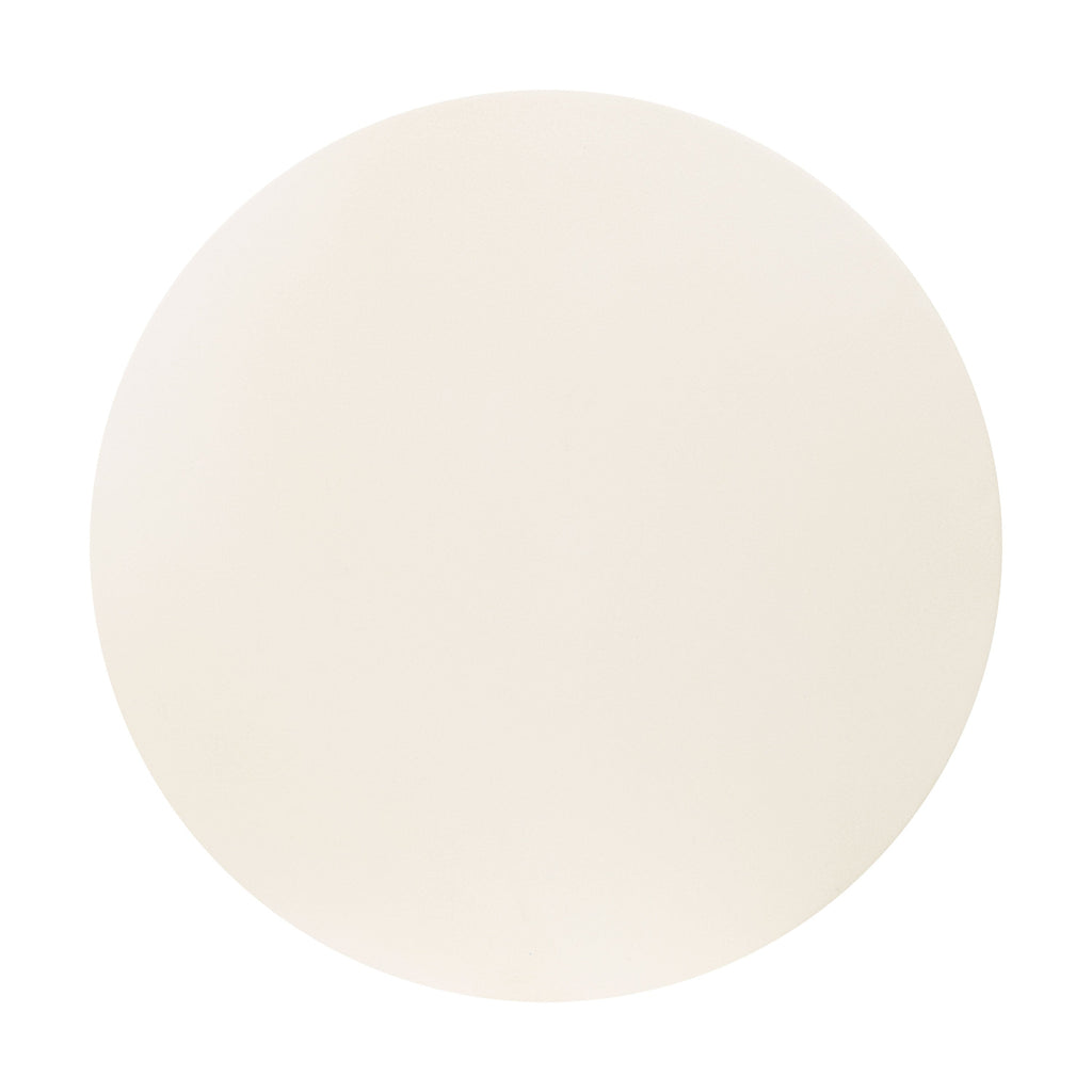 Modern Almond White Side Table with Weather-Resistant Build