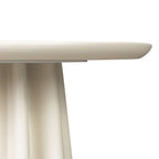 Table d'appoint moderne blanc amande avec fabrication résistante aux intempéries