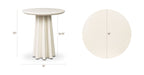 Table d'appoint moderne blanc amande avec fabrication résistante aux intempéries