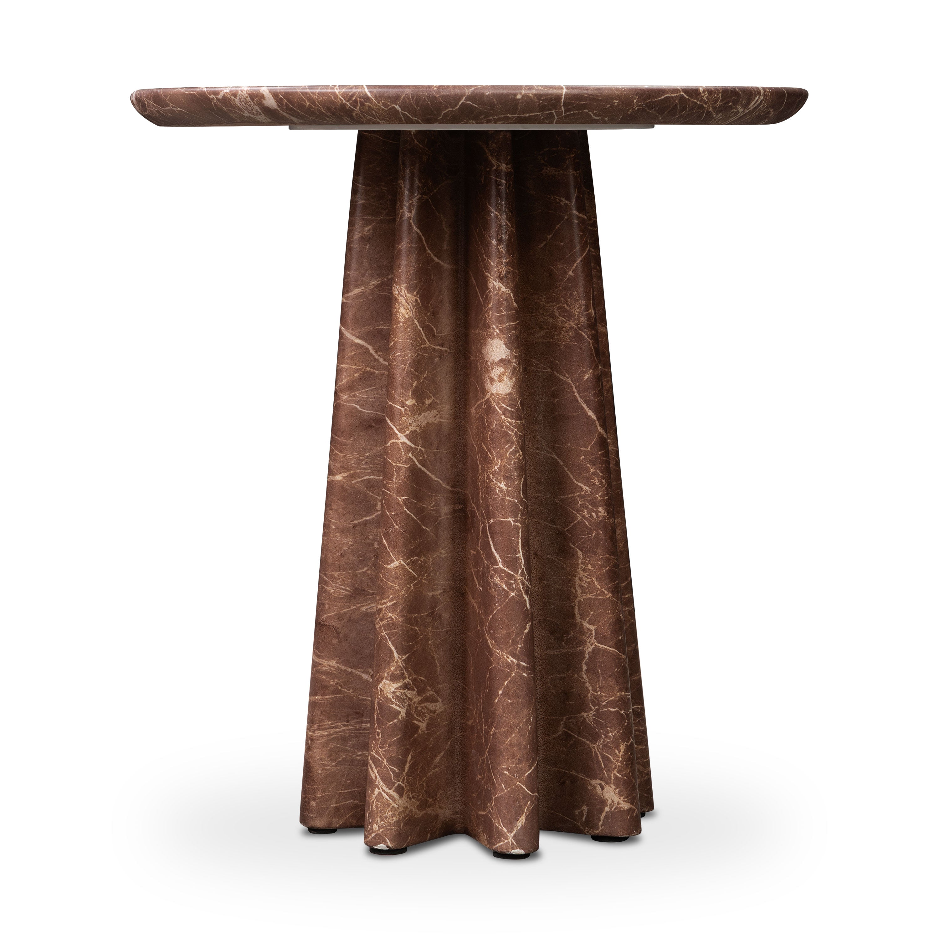 Modern Bordeaux Red Side Table with Weather-Resistant Build