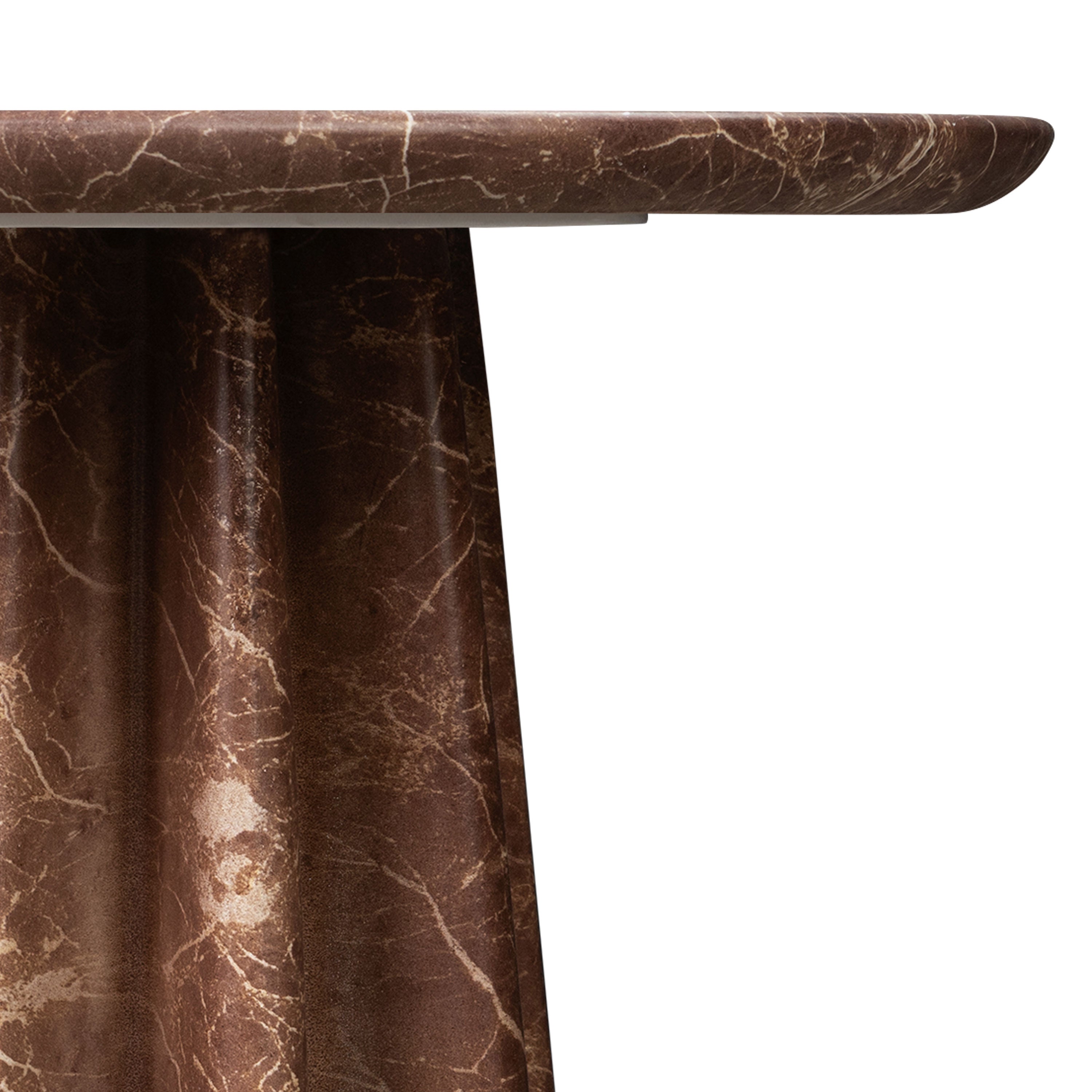 Modern Bordeaux Red Side Table with Weather-Resistant Build