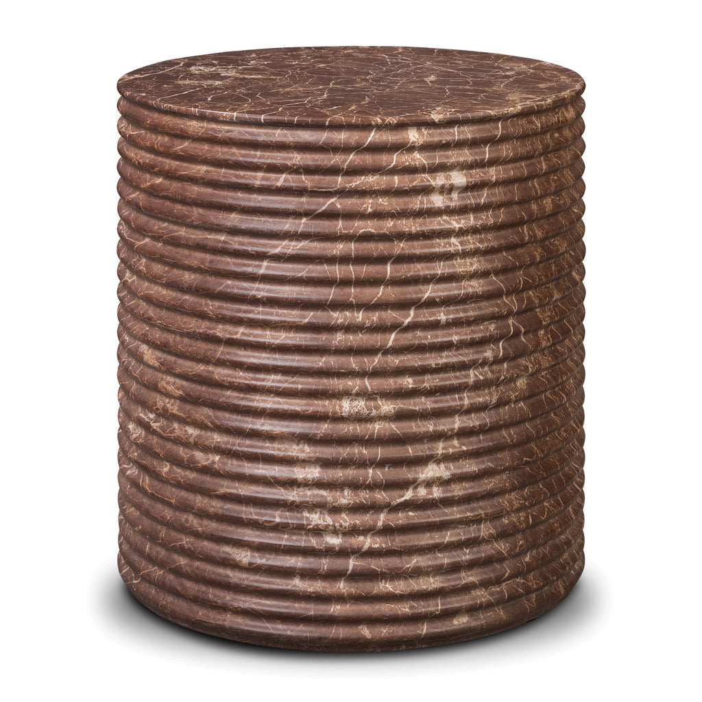 Modern Bordeaux Red Side Table with Weather-Resistant Build