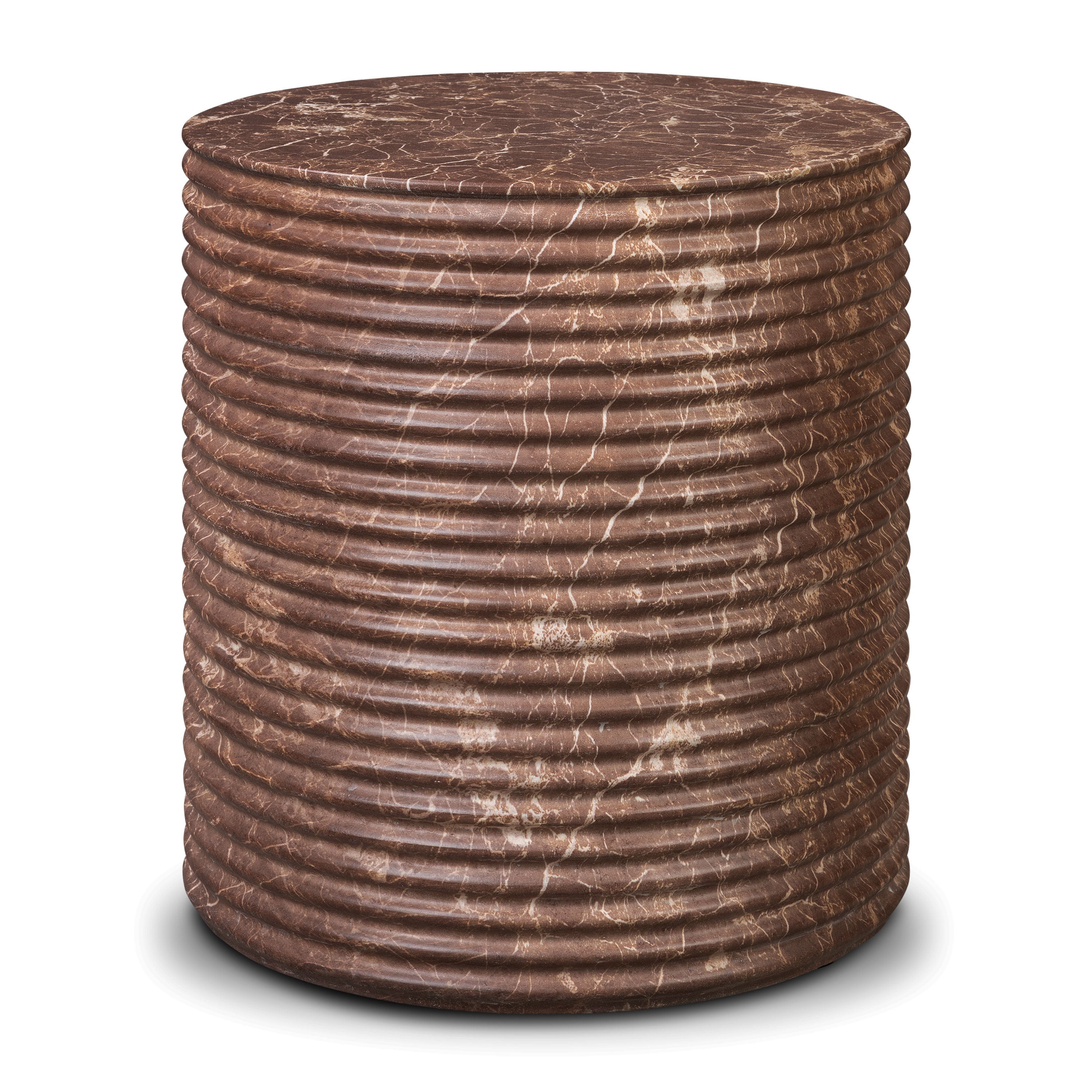 Modern Bordeaux Red Side Table with Weather-Resistant Build