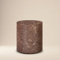 Modern Bordeaux Red Side Table with Weather-Resistant Build