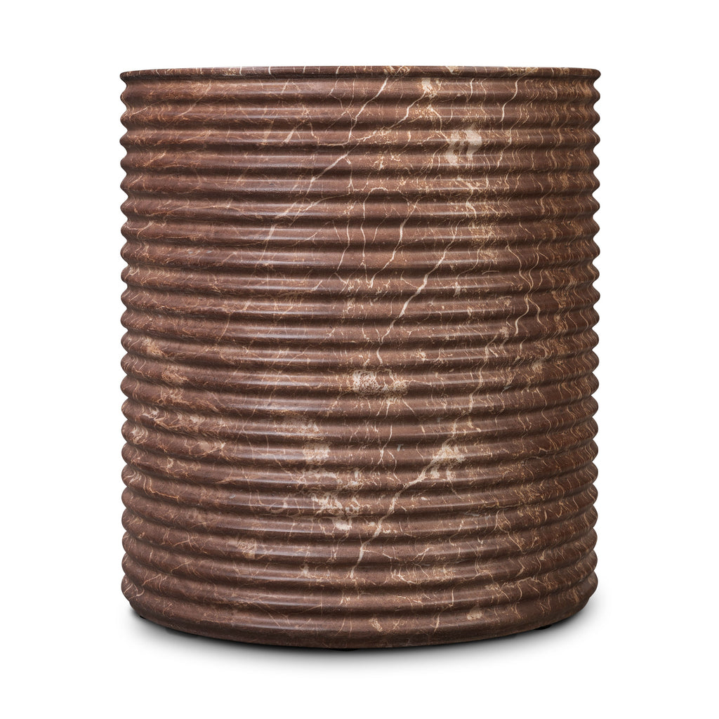 Modern Bordeaux Red Side Table with Weather-Resistant Build