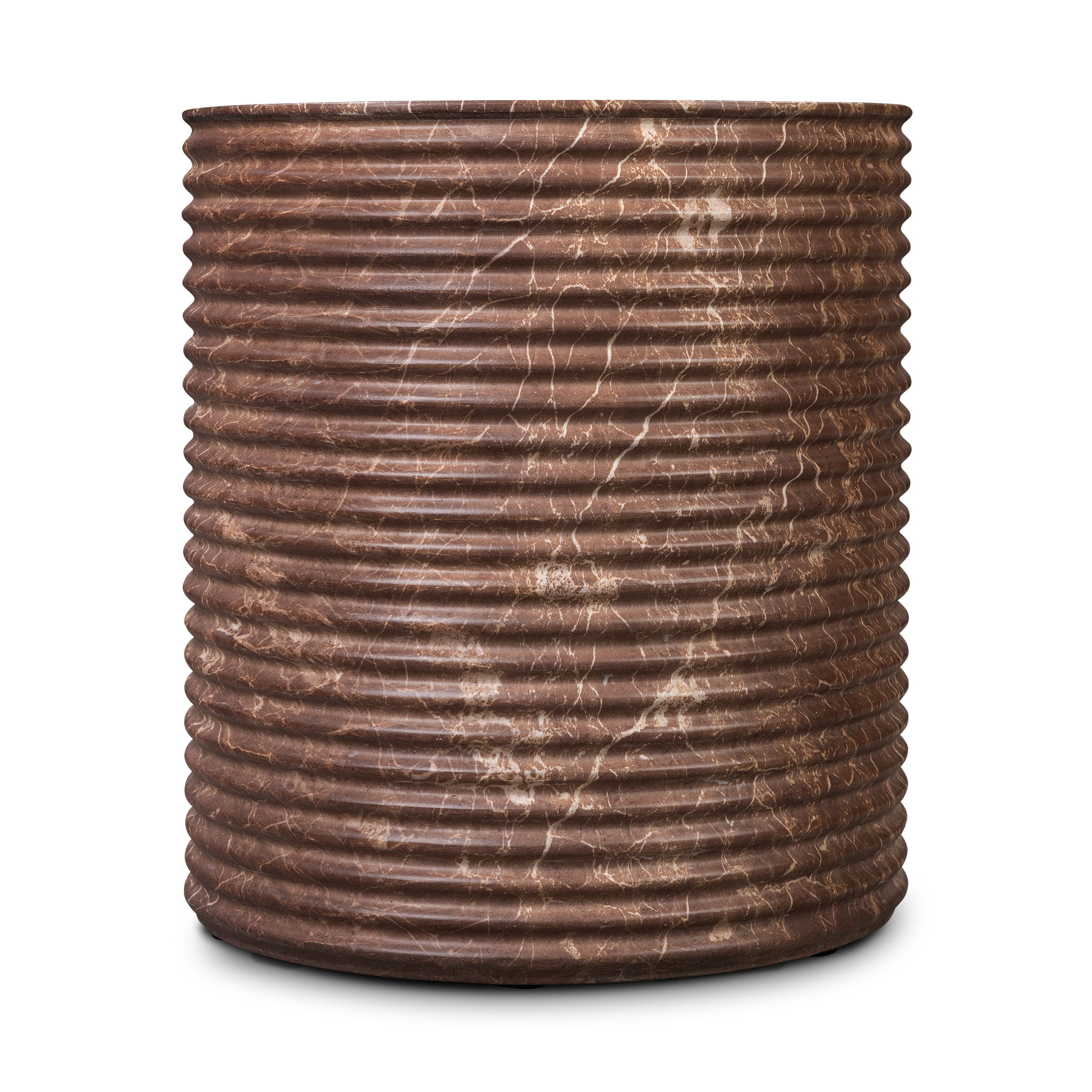 Modern Bordeaux Red Side Table with Weather-Resistant Build