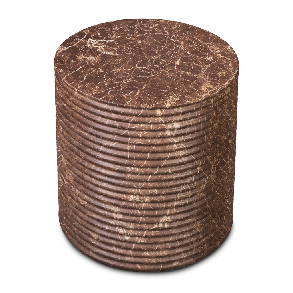 Modern Bordeaux Red Side Table with Weather-Resistant Build