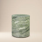 Table d'appoint moderne vert algue avec construction résistante aux intempéries