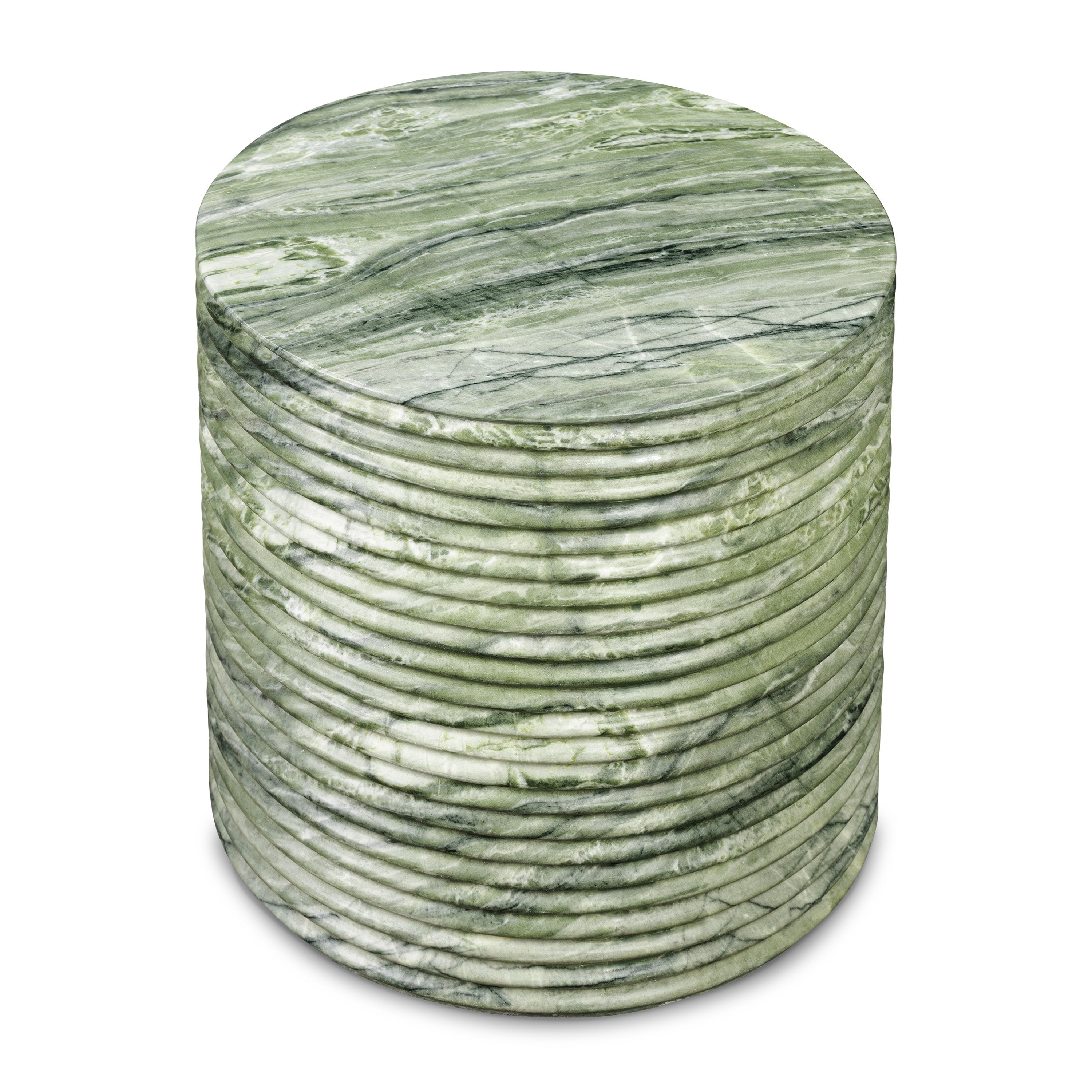 Modern Seaweed Green Side Table with Weather-Resistant Build