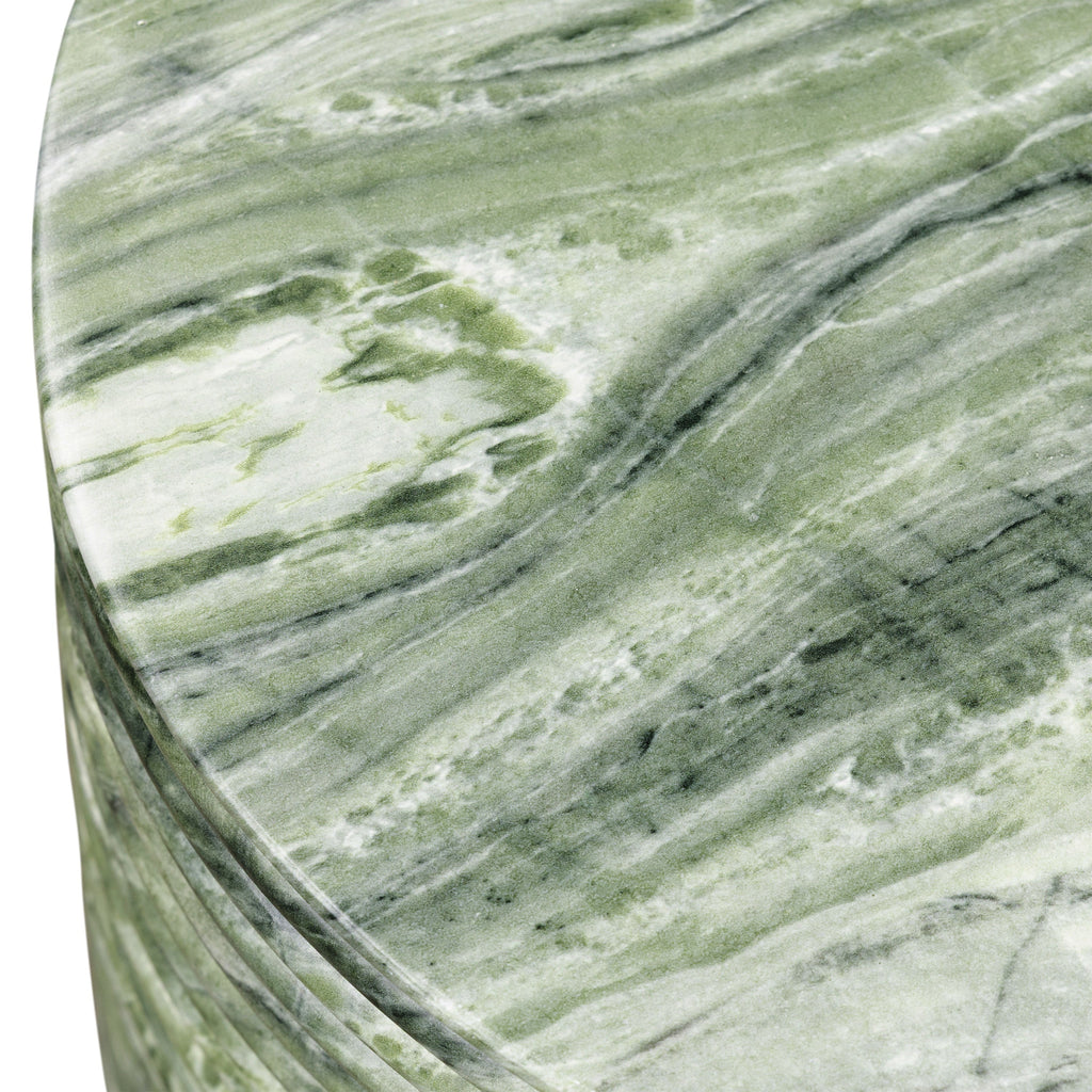 Modern Seaweed Green Side Table with Weather-Resistant Build