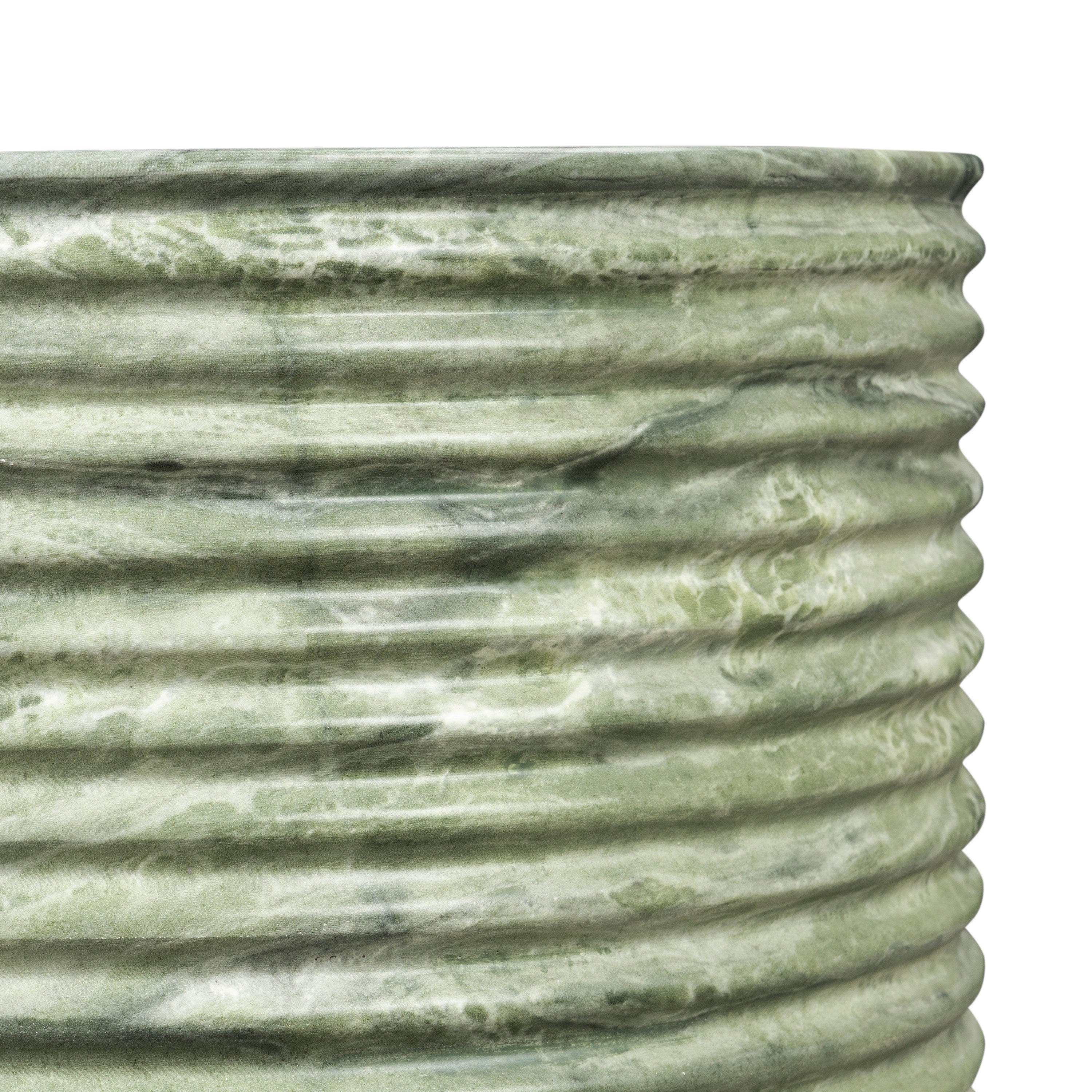 Modern Seaweed Green Side Table with Weather-Resistant Build