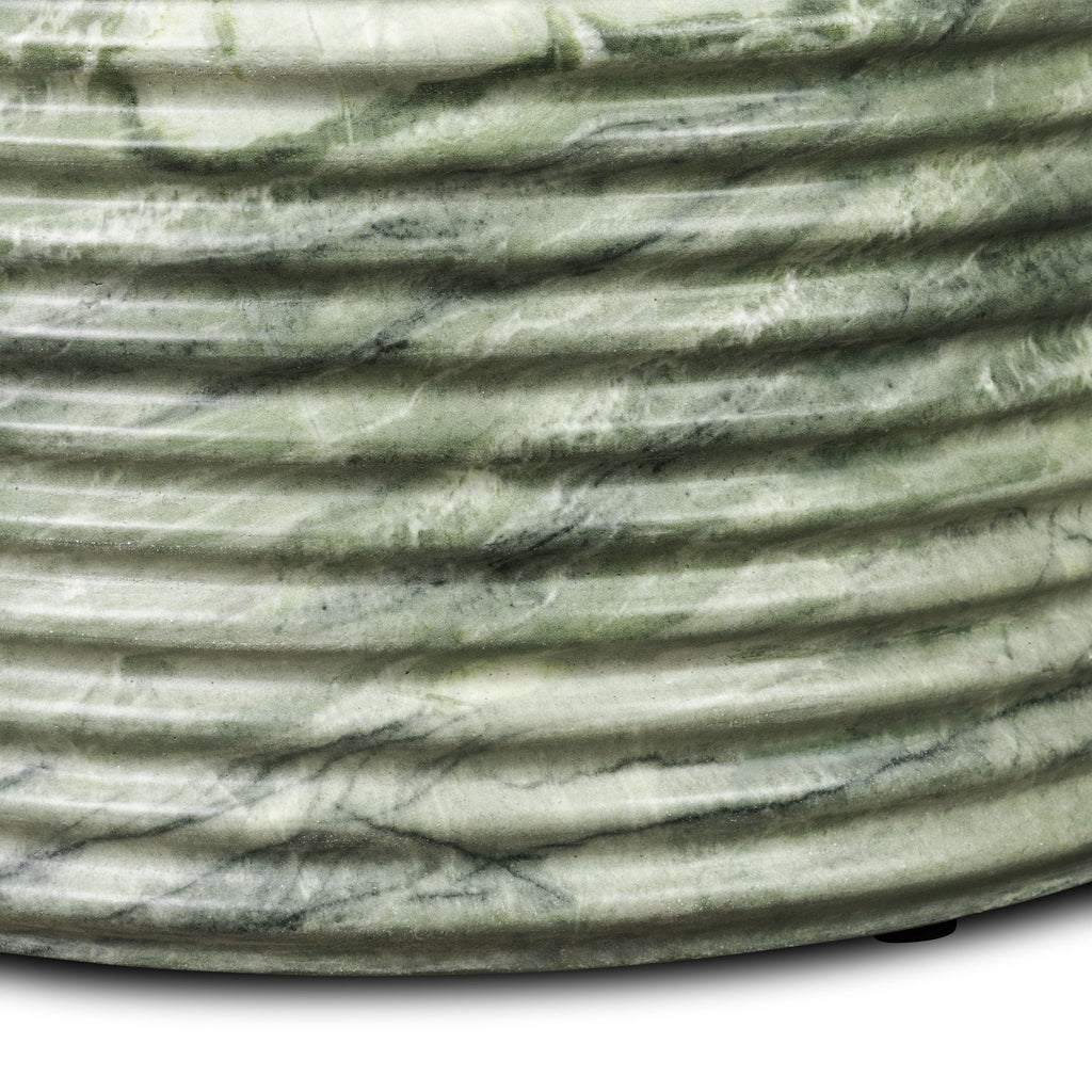 Modern Seaweed Green Side Table with Weather-Resistant Build