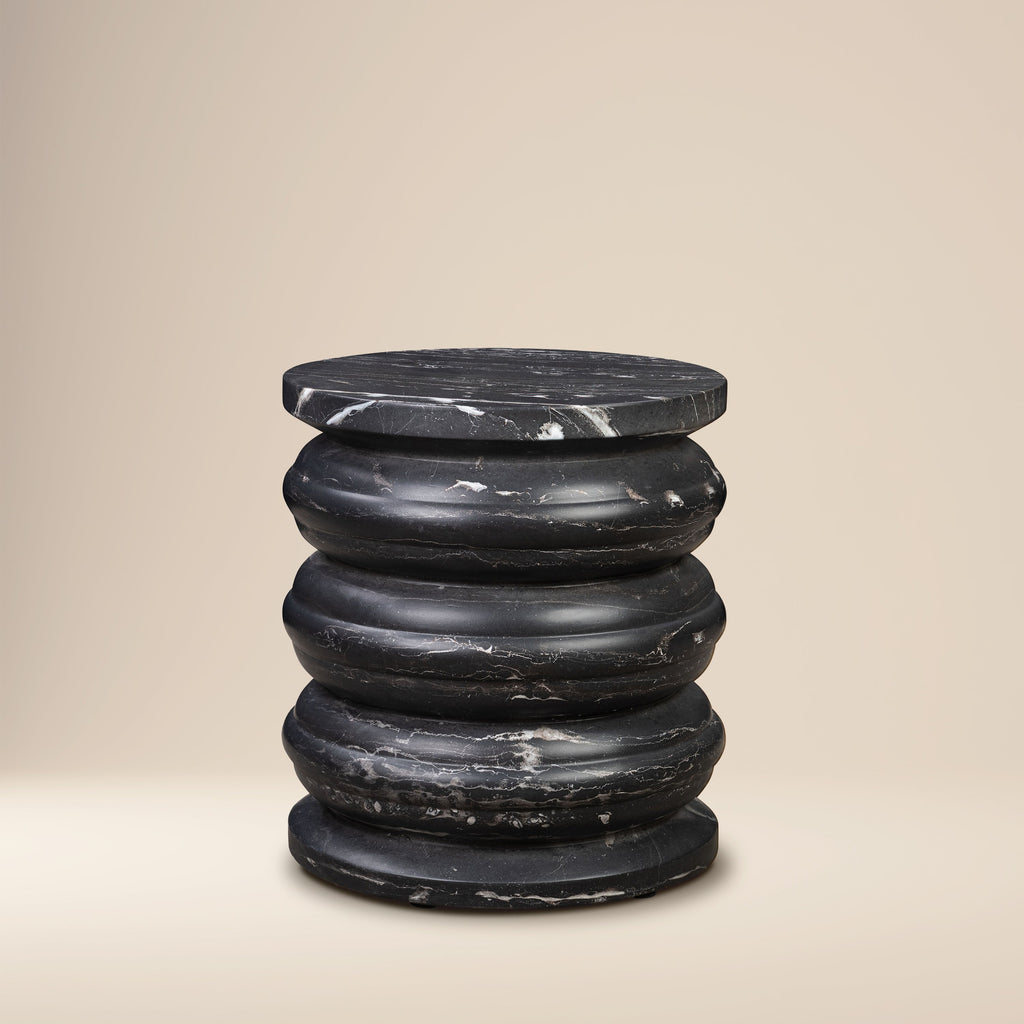 Modern Marble Side Table with Weather-Resistant Build