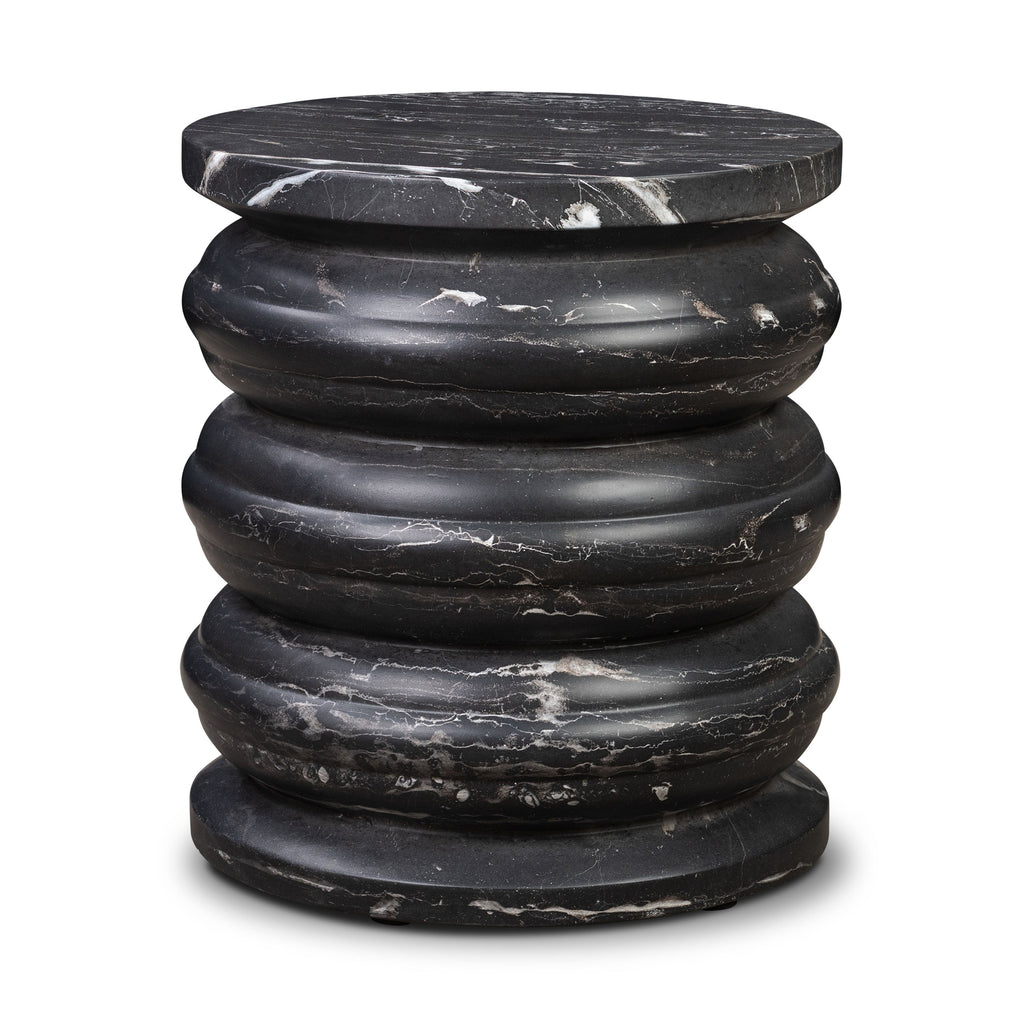 Modern Marble Side Table with Weather-Resistant Build