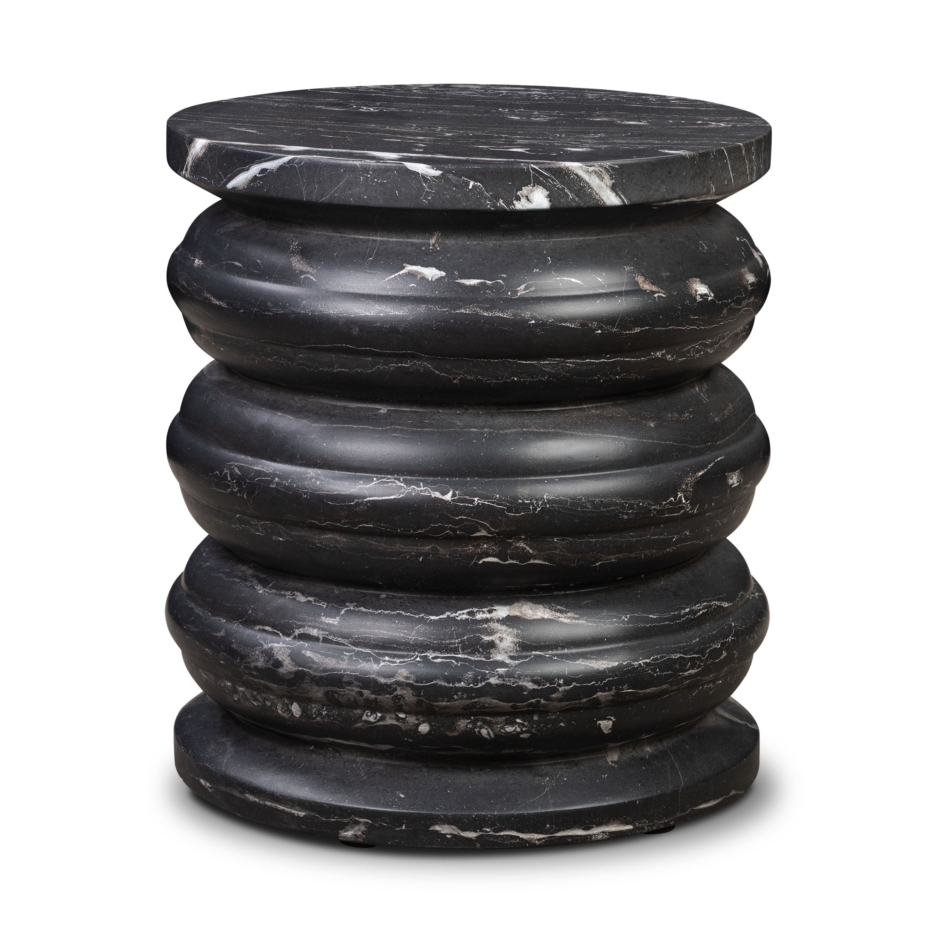 Modern Marble Side Table with Weather-Resistant Build