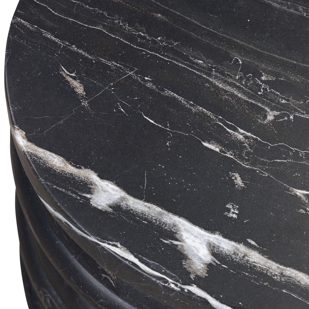 Modern Marble Side Table with Weather-Resistant Build