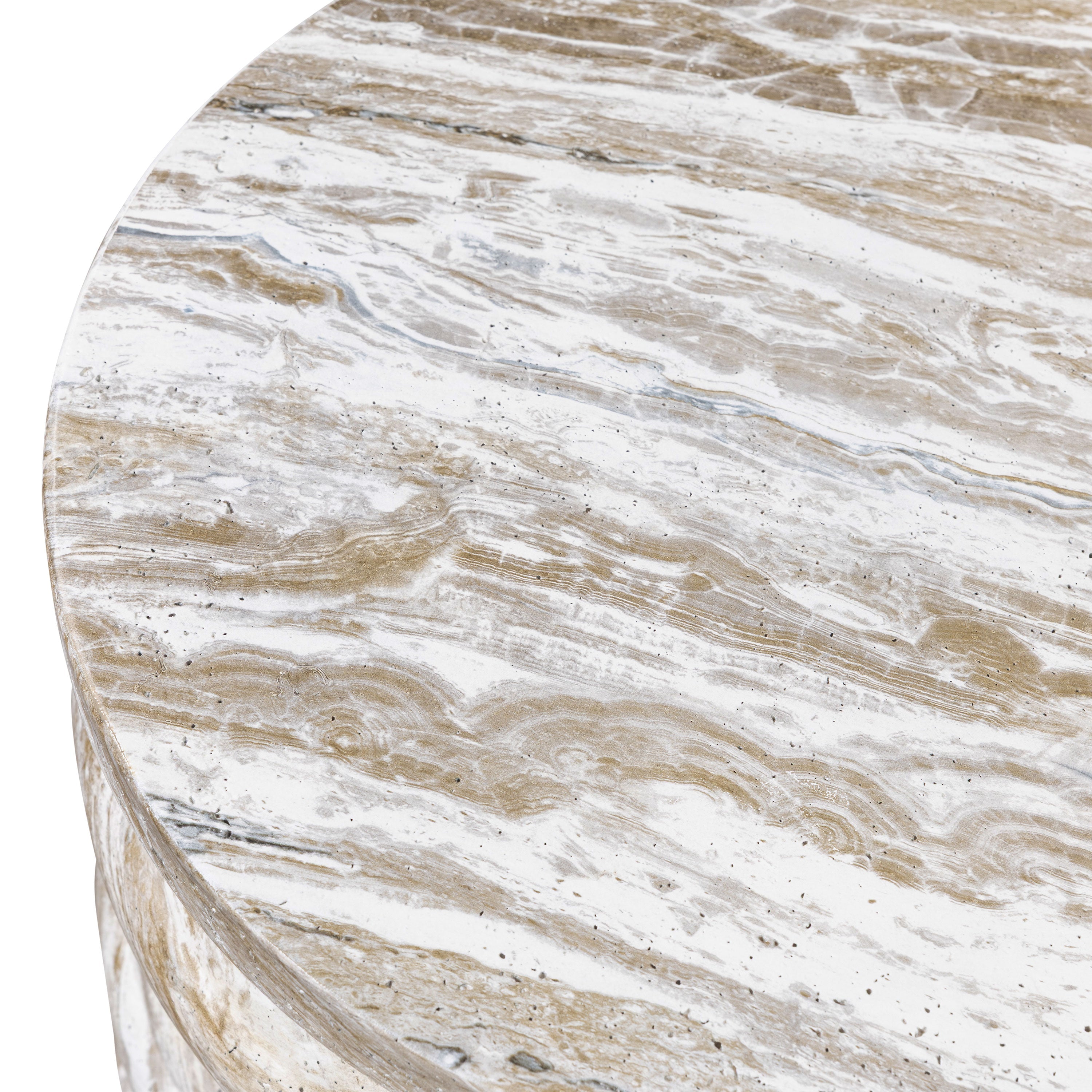 Modern Olivestone Green Side Table with Weather-Resistant Build