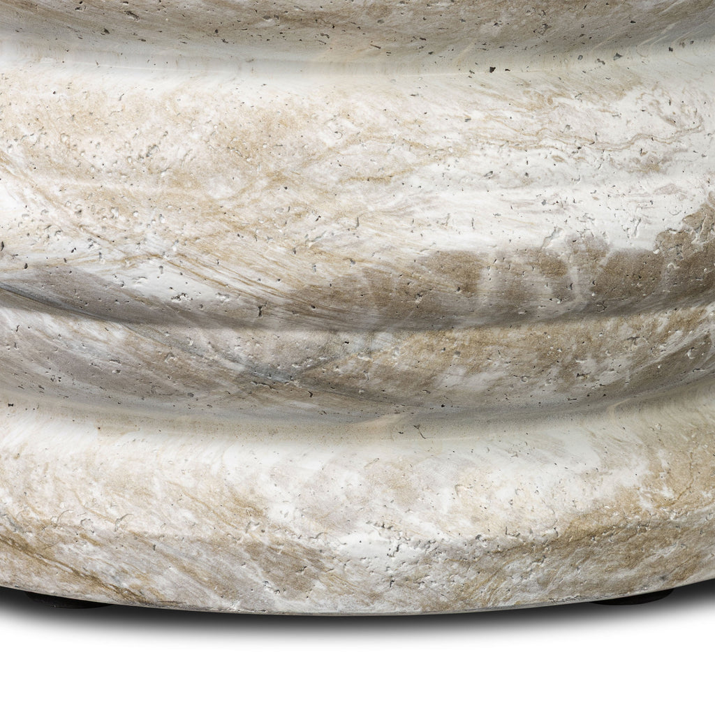 Modern Olivestone Green Side Table with Weather-Resistant Build