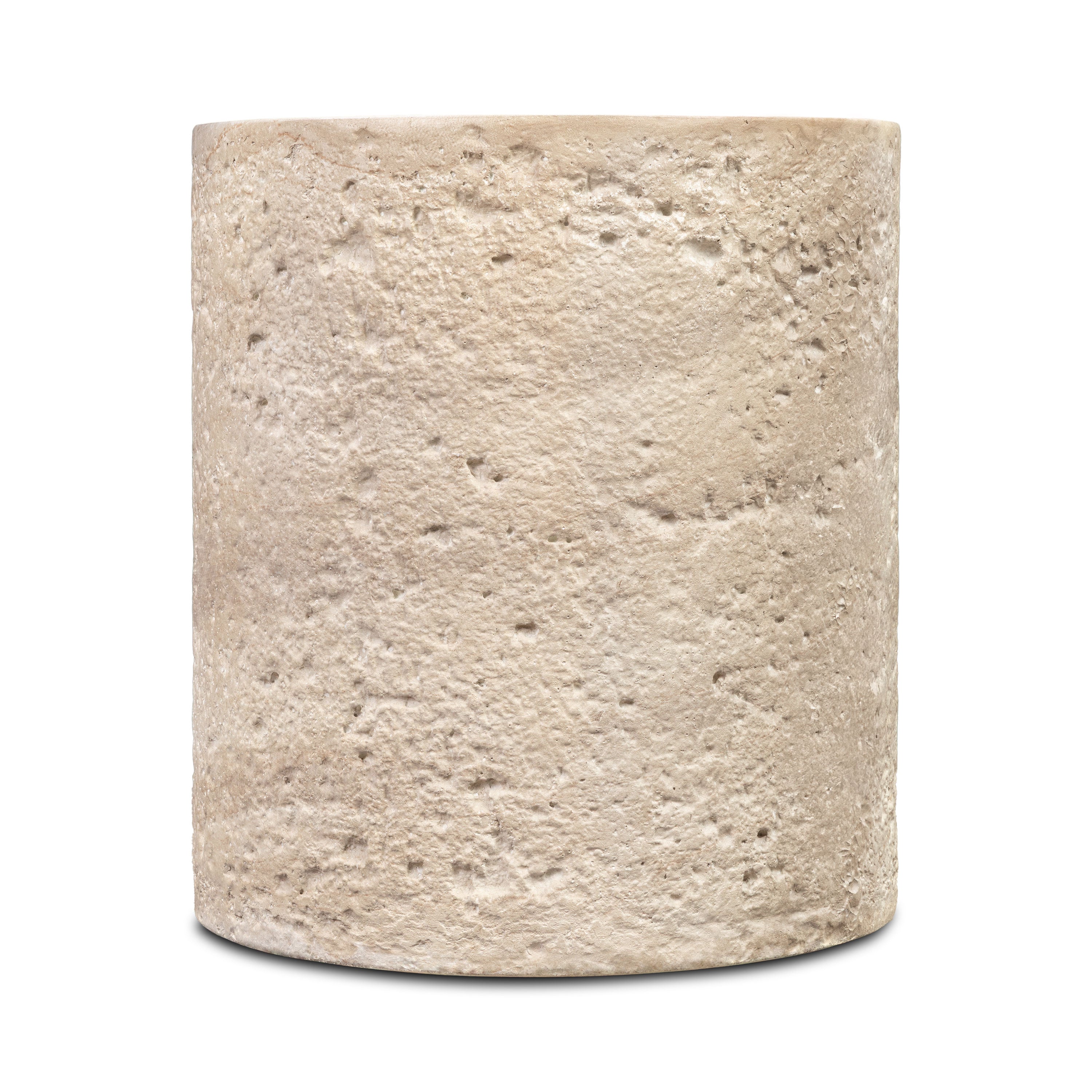 Modern Travertine Travertine Side Table with Weather-Resistant Build