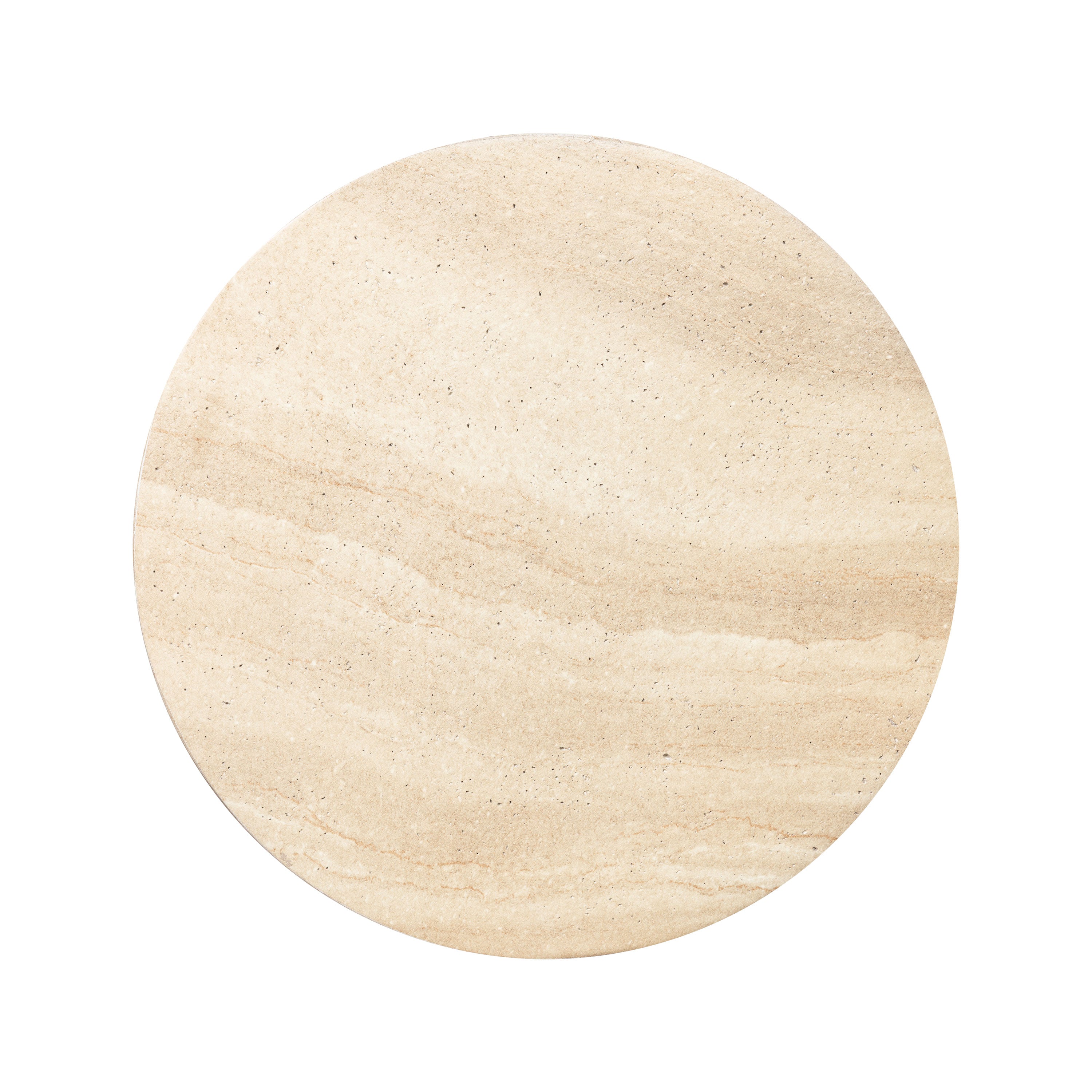 Modern Travertine Travertine Side Table with Weather-Resistant Build