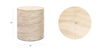 Table d'appoint moderne en travertin avec structure résistante aux intempéries