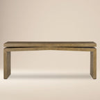 Console moderne en pin patiné pour entrée ou salon
