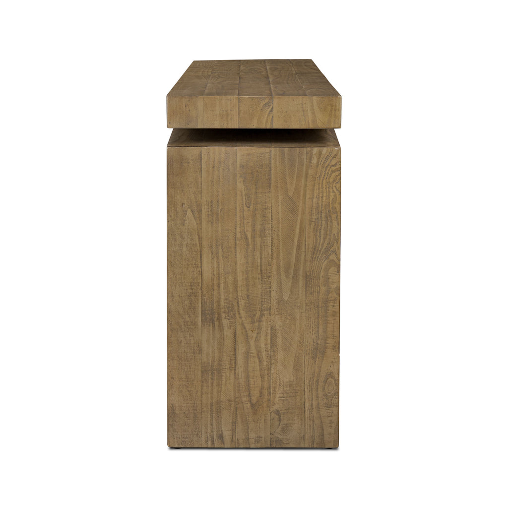 Modern Weathered Pine Console Table for Entryway or Living Room