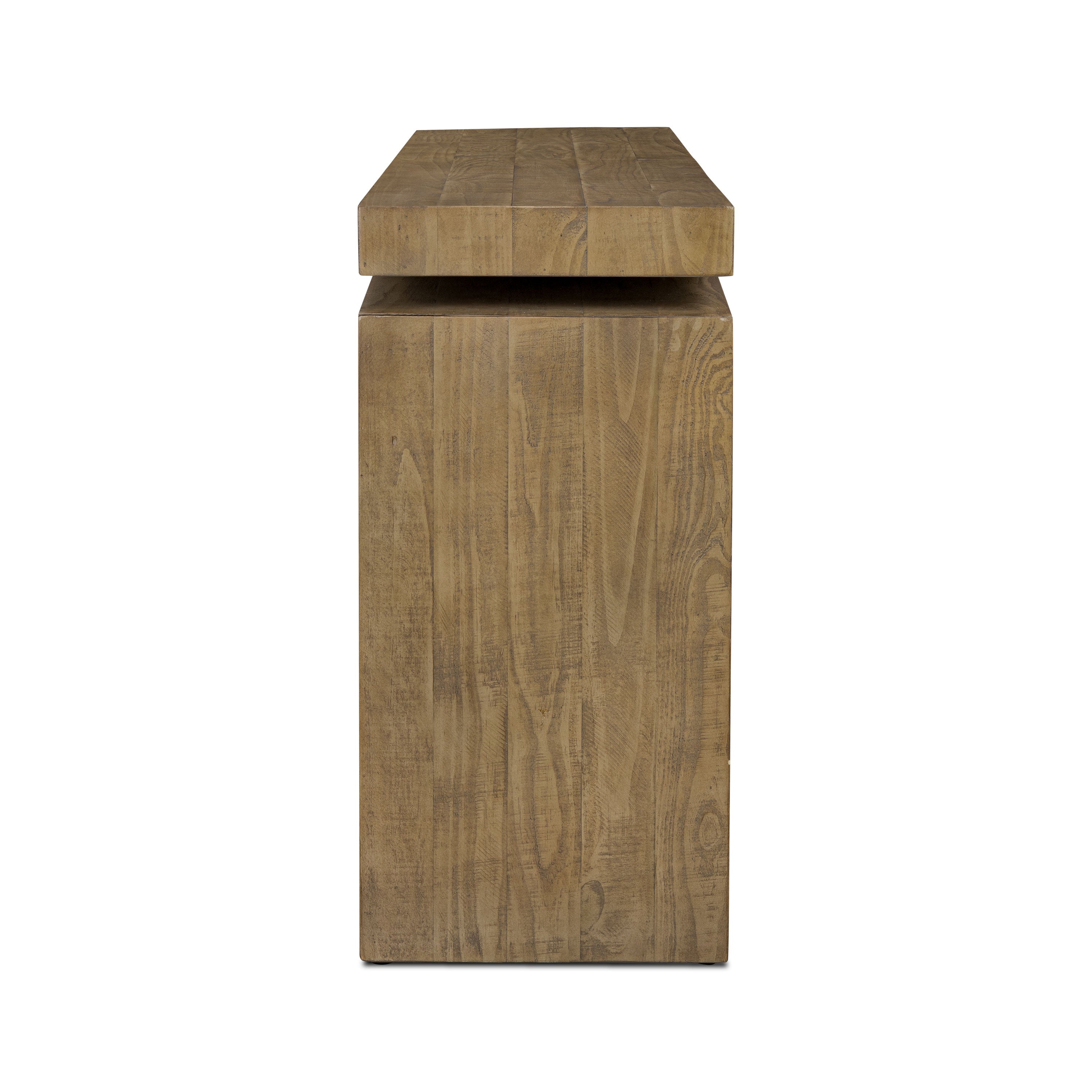 Modern Weathered Pine Console Table for Entryway or Living Room