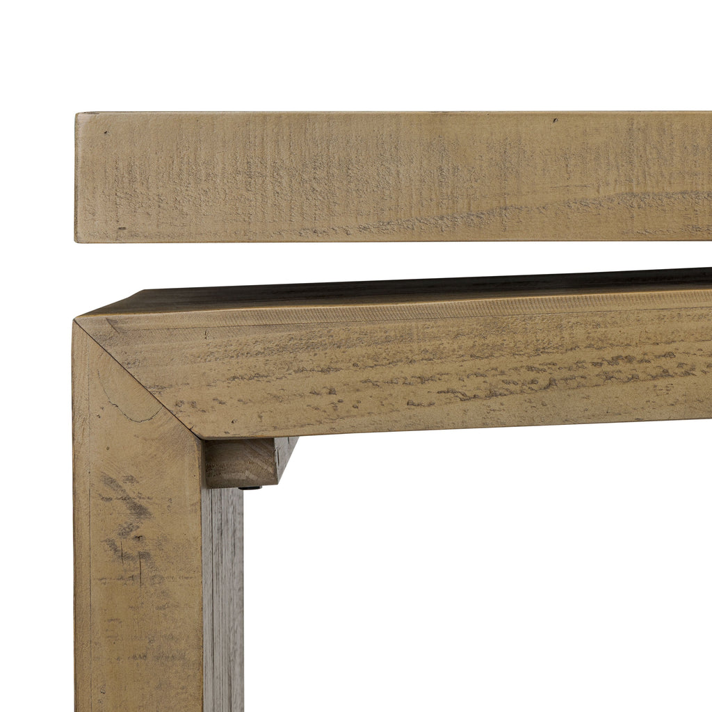 Modern Weathered Pine Console Table for Entryway or Living Room