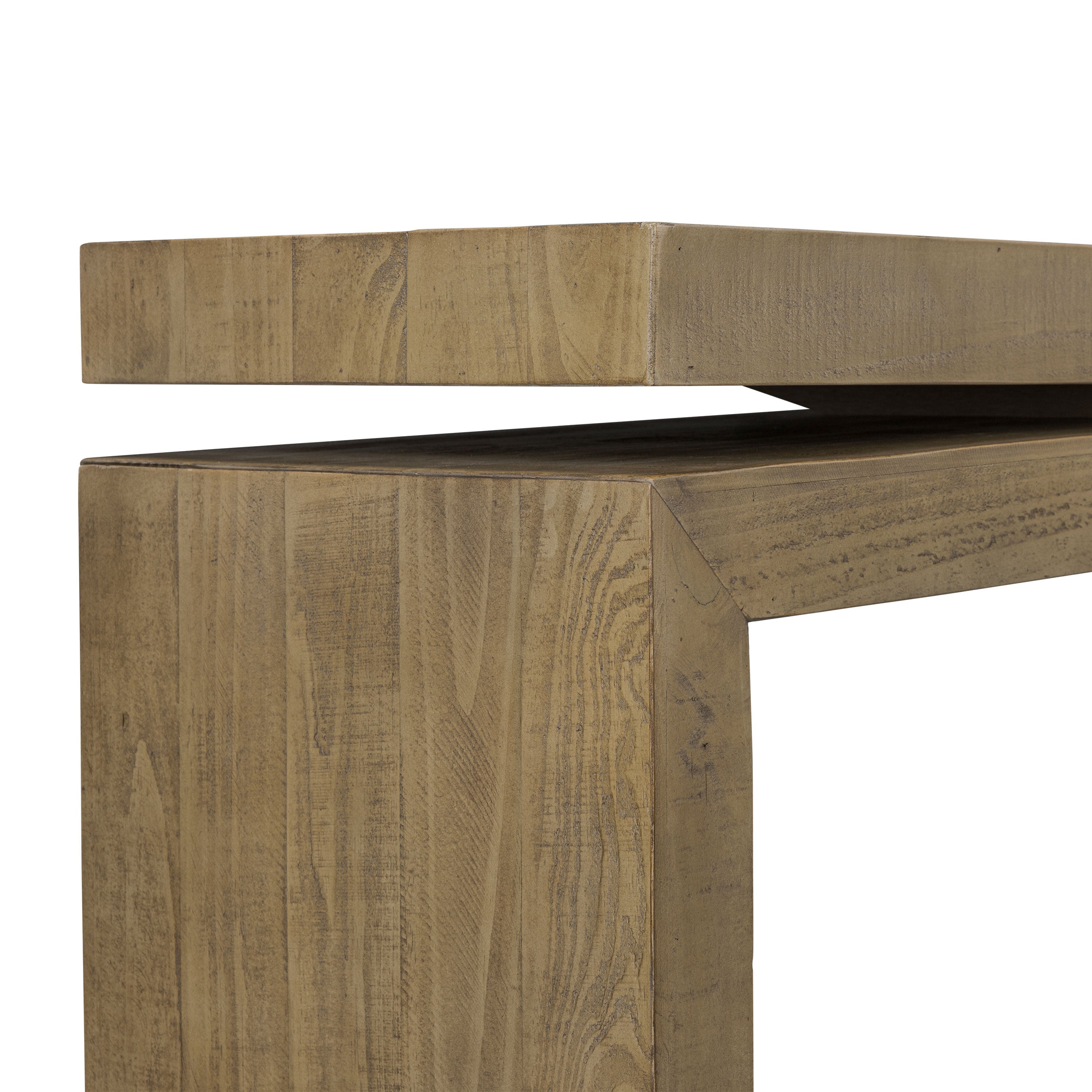 Modern Weathered Pine Console Table for Entryway or Living Room