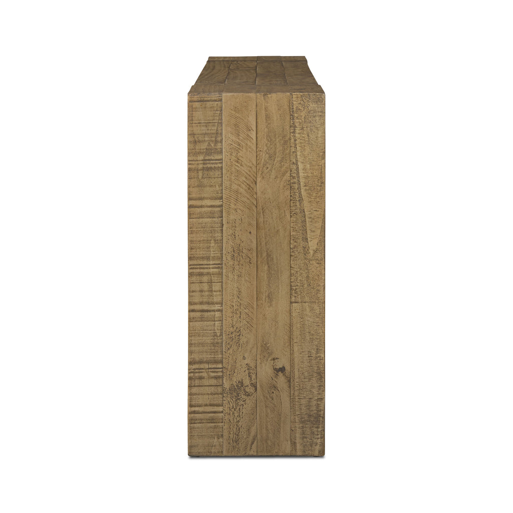 Modern Weathered Pine Console Table for Entryway or Living Room