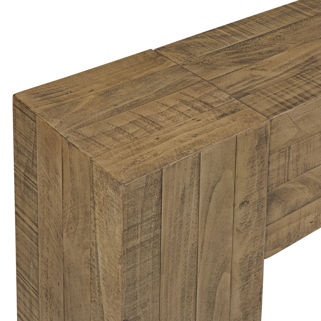 Modern Weathered Pine Console Table for Entryway or Living Room