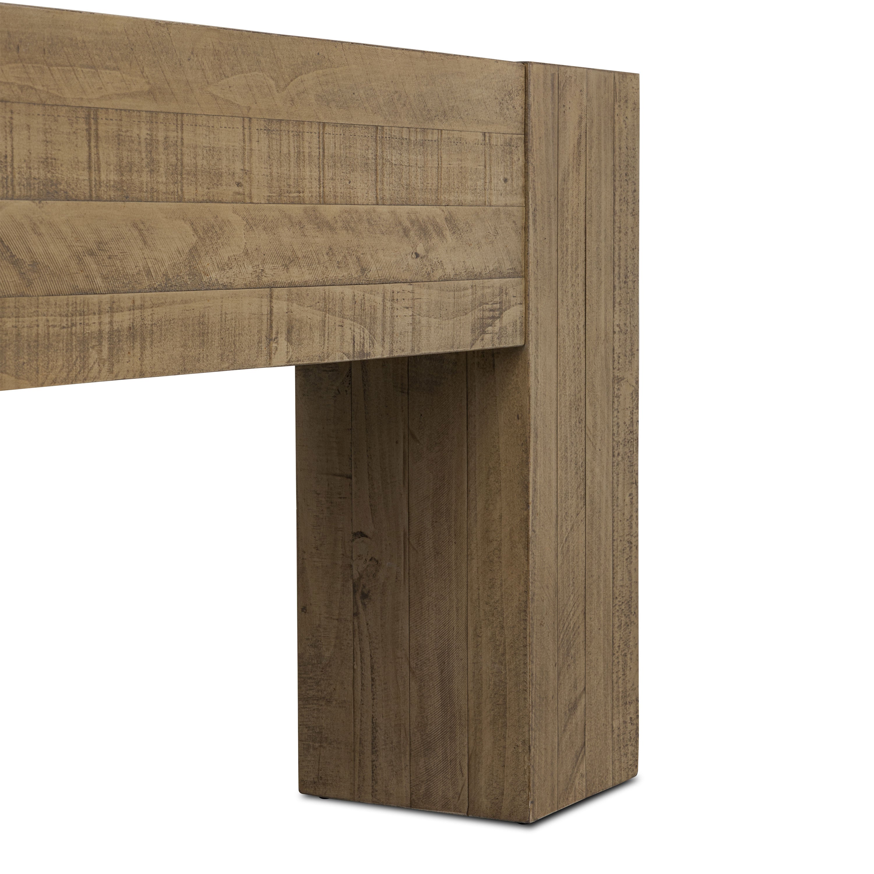 Modern Weathered Pine Console Table for Entryway or Living Room