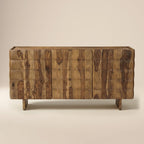 Bahut moderne marron bruni avec cadre en bois séché au four