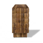 Bahut moderne marron bruni avec cadre en bois séché au four