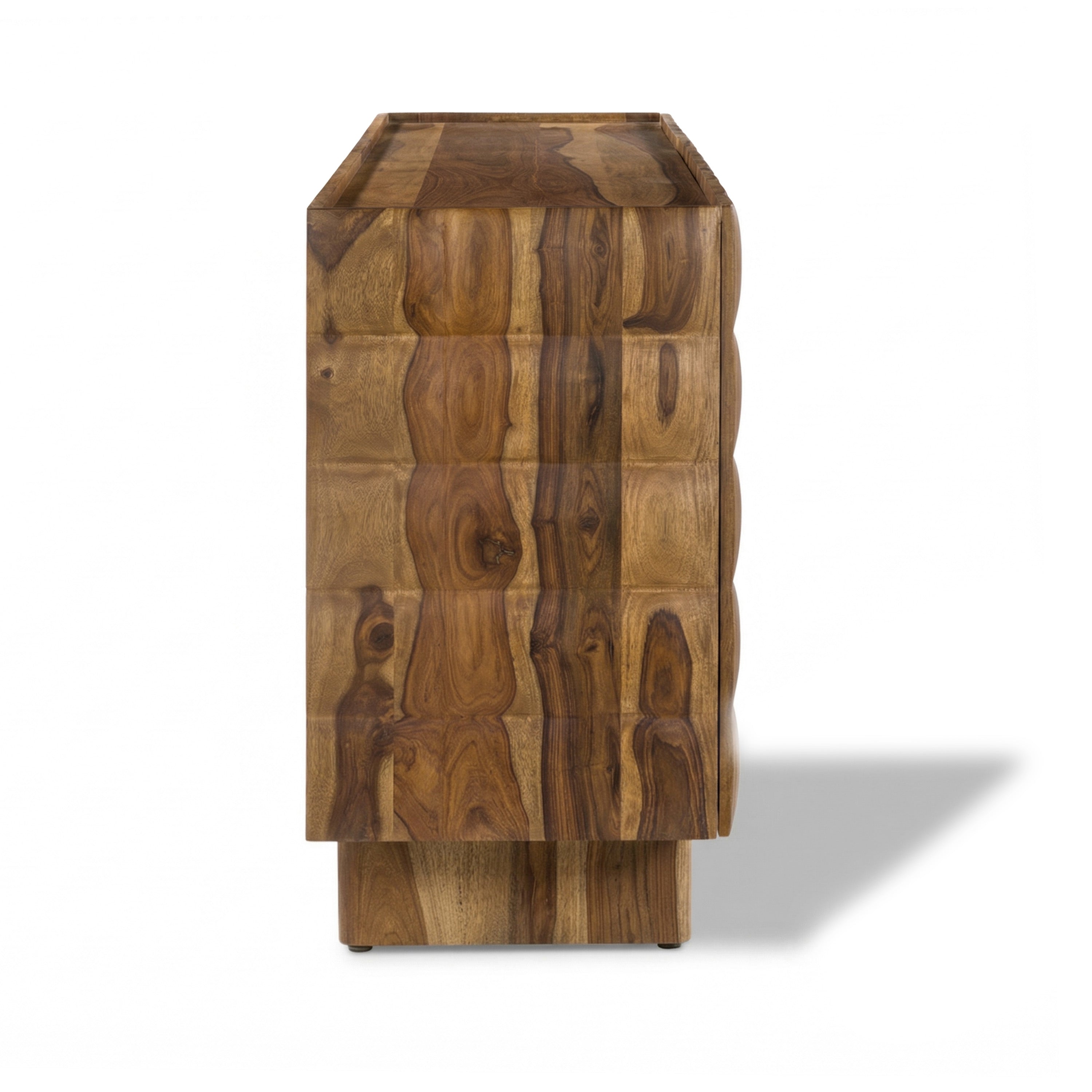 Modern Burnished Brown Sideboard with Kiln-Dried Wood Frame