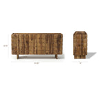 Bahut moderne marron bruni avec cadre en bois séché au four