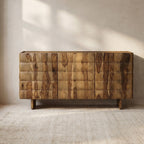 Bahut moderne marron bruni avec cadre en bois séché au four