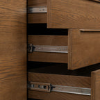 Bahut en noyer style Mid-Century Modern