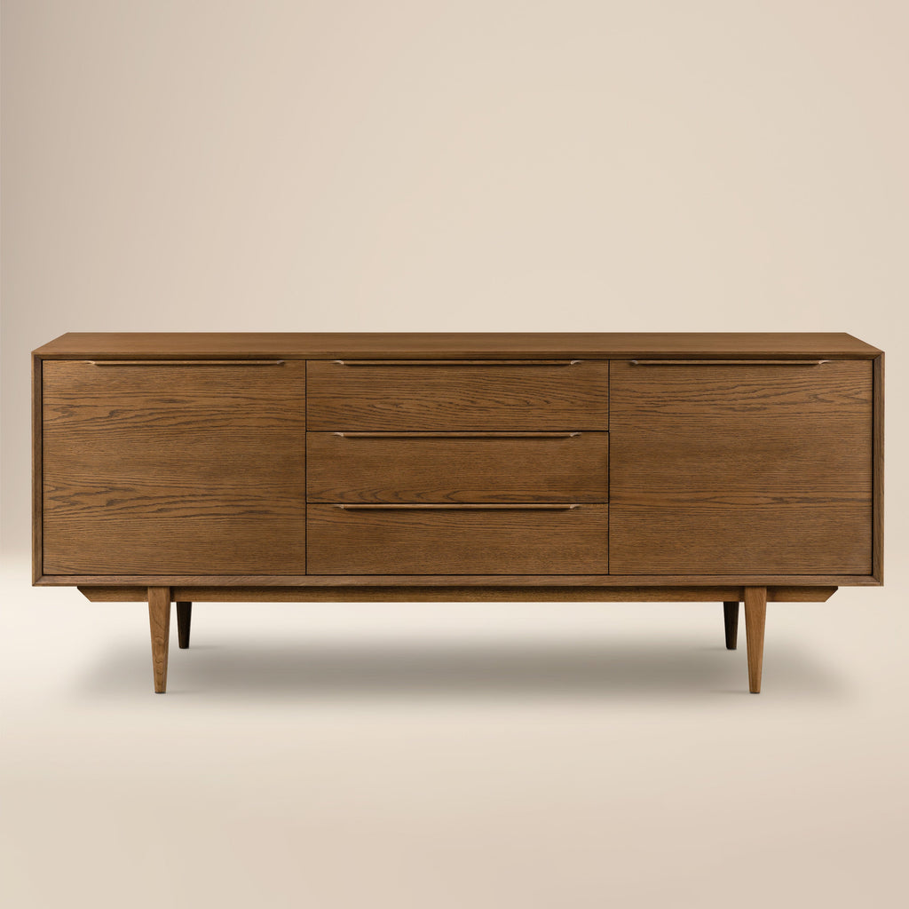 Mid-Century Modern Walnut Walnut Wood Sideboard