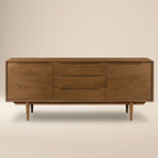 Bahut en noyer style Mid-Century Modern