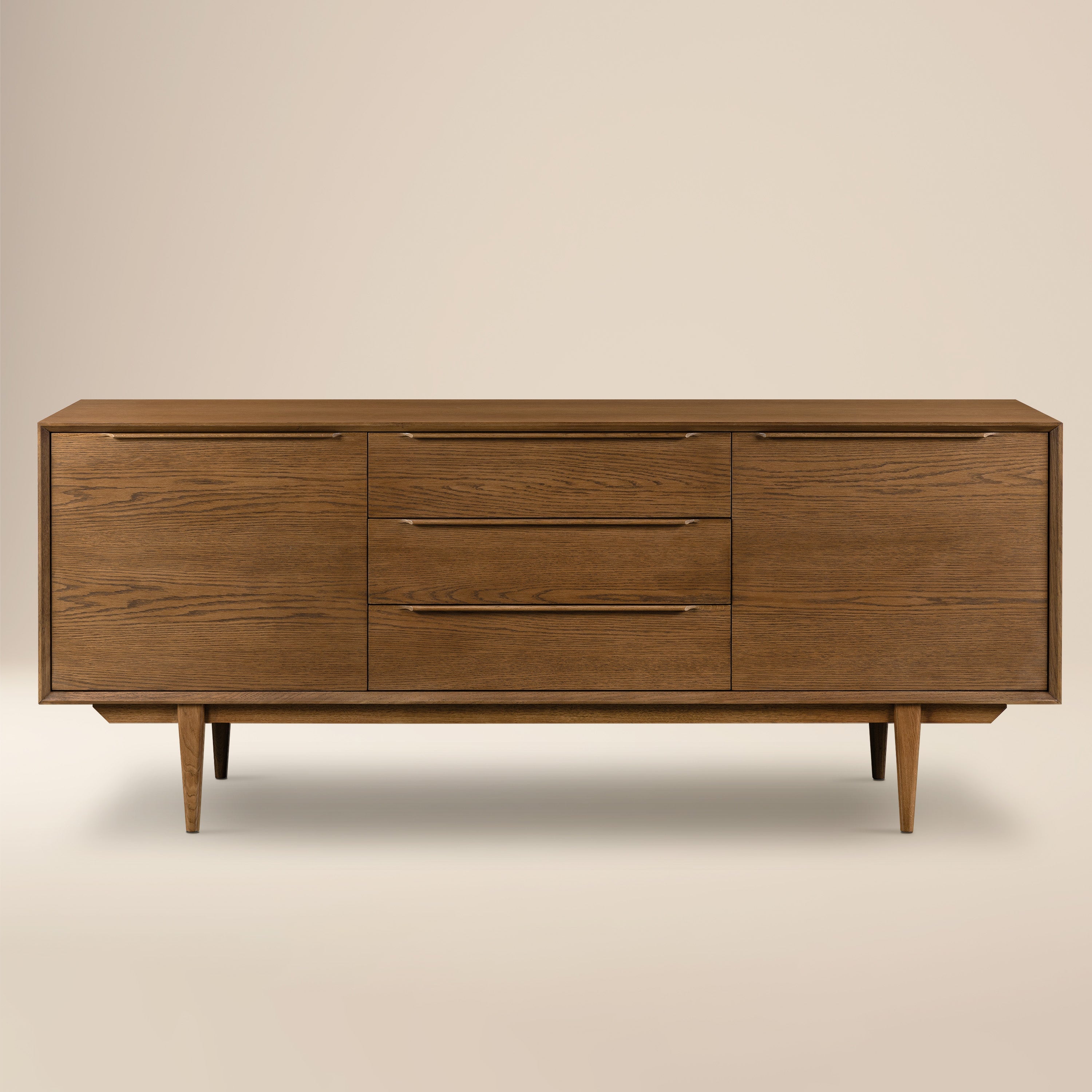 Mid-Century Modern Walnut Walnut Wood Sideboard