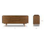Bahut en noyer style Mid-Century Modern
