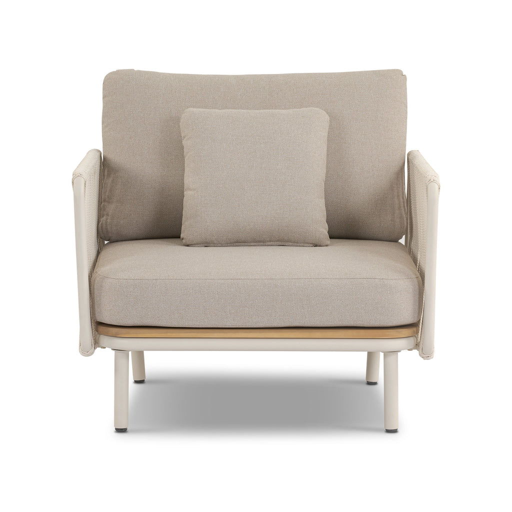 Modern Stone Lounge Chair with Weather-Resistant Build for Living Room